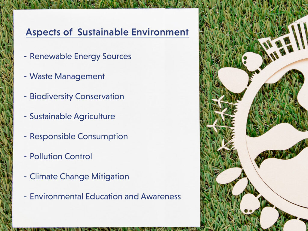 Factors of environmental sustainability